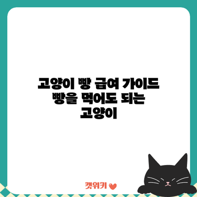고양이 빵 급여 가이드: 빵을 먹어도 되는 고양이