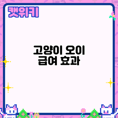 고양이 오이 급여: 효과