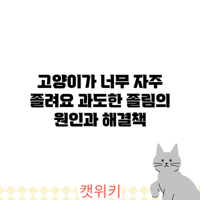 고양이가 너무 자주 졸려요: 과도한 졸림의 원인과 해결책