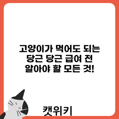 고양이가 먹어도 되는 당근? 당근 급여 전 알아야 할 모든 것!