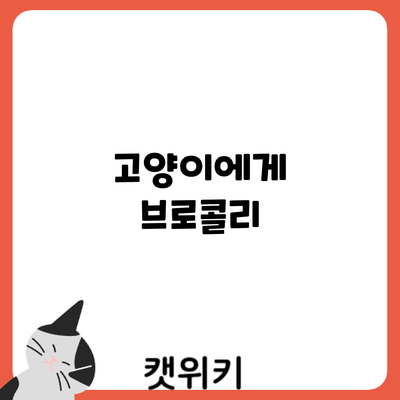 고양이에게 브로콜리