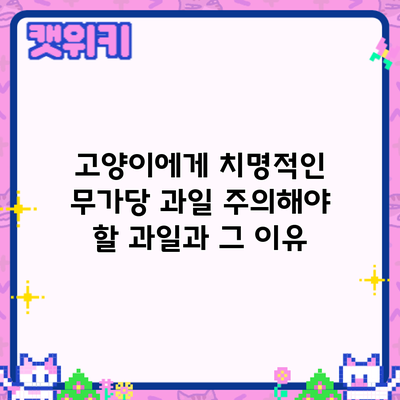 고양이에게 치명적인 무가당 과일: 주의해야 할 과일과 그 이유