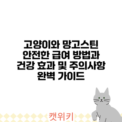 고양이와 망고스틴: 안전한 급여 방법과 건강 효과 및 주의사항 완벽 가이드