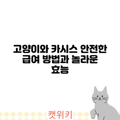 고양이와 카시스: 안전한 급여 방법과 놀라운 효능