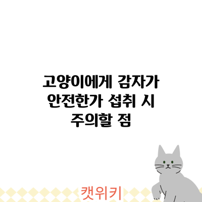 고양이에게 감자가 안전한가? 섭취 시 주의할 점