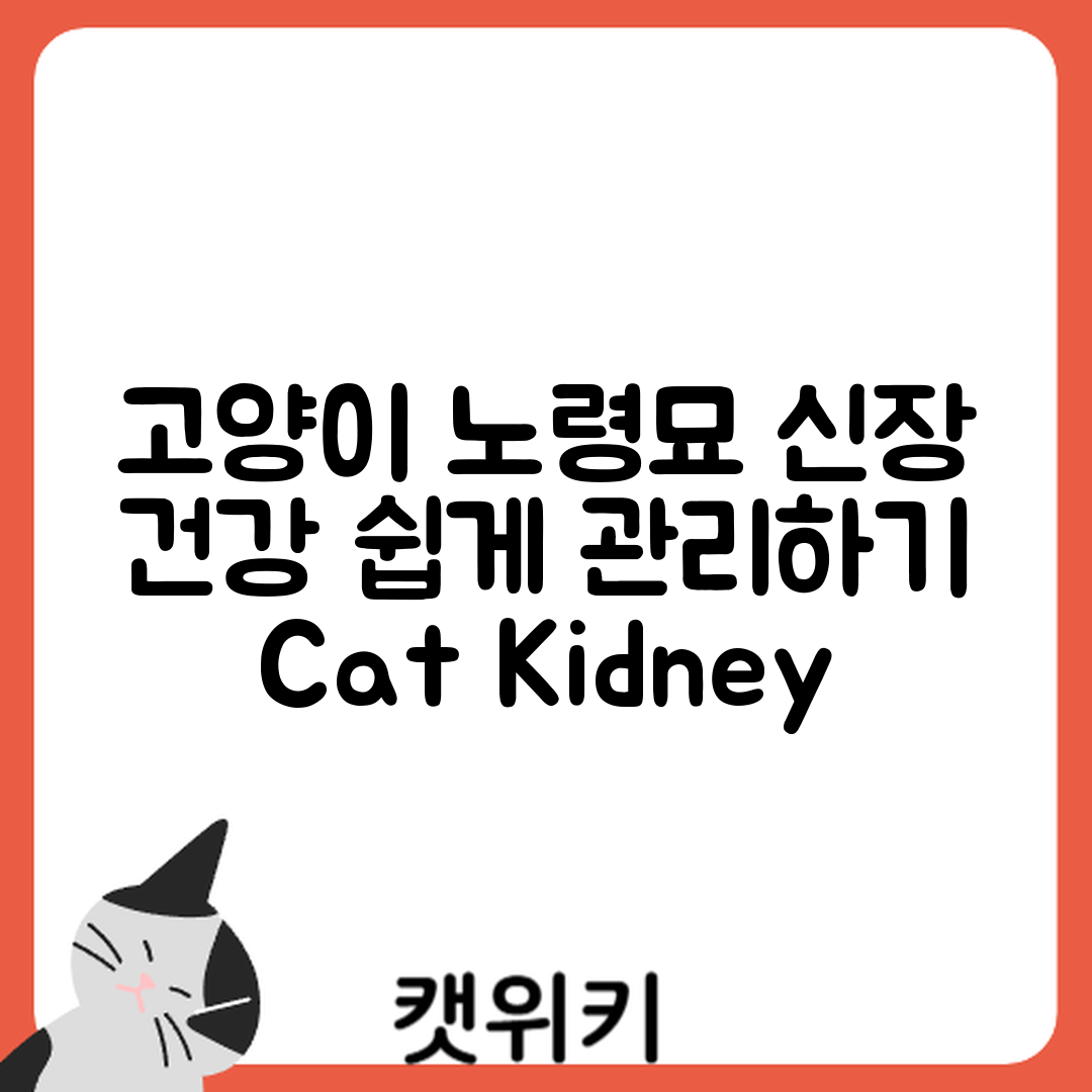 누구나 쉽게 관리하는 고양이 노령묘 신장 건강