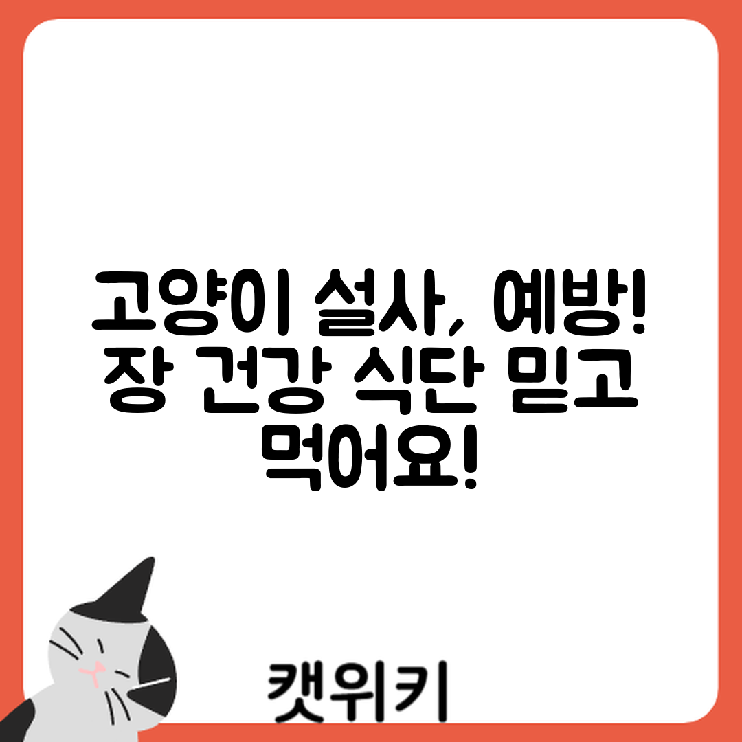 믿을 수 없는 고양이 설사 예방과 장 건강 식단!